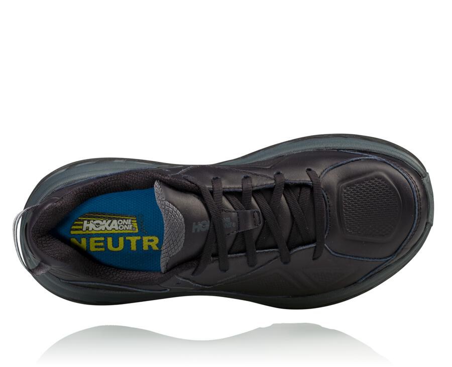 Hoka One One Bondi Läder Löparskor Herr - Svarta - XODYG-9165